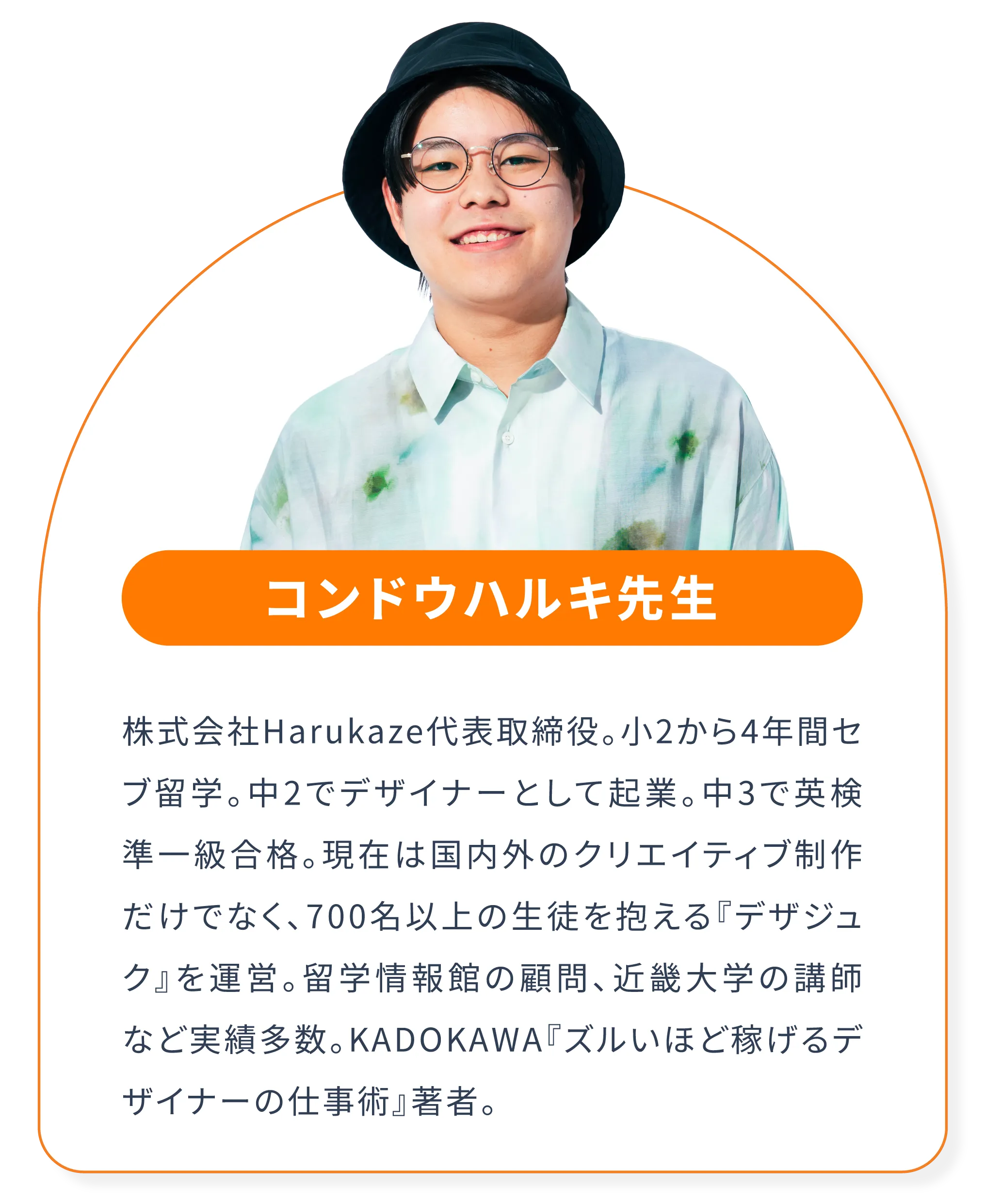 コンドウハルキ先生の紹介画像